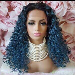 Human hair lace front wig